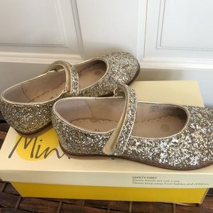 Mini Boden Gold Party Shoes